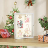 Alsonerbay Shadow Box Frame 11 x 14, Wood Shadow Box Display Case with Linen Back and Twist Shape Door, Pet Memorial Shadow Box for Memorabilia Picture Medals Bouquet (White, 11x14) Alsonerbay