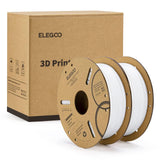 ELEGOO PLA Filament 1.75mm White 2KG, 3D Printer Filament Dimensional Accuracy +/- 0.02mm, 2 Pack 1kg Cardboard Spool(2.2lbs) 3D Printing Filament Fits for Most FDM 3D Printers ELEGOO