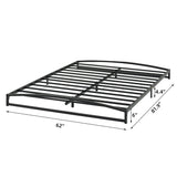 GAOMON Low Bed Frame Queen Size, 6 Inch Heavy Duty Metal Platform Queen Bed Frame with Arch Design, Easy Assembly, Strong Bearing Capacity, Under Bed Storage, No Box Spring Needed - Black GAOMON