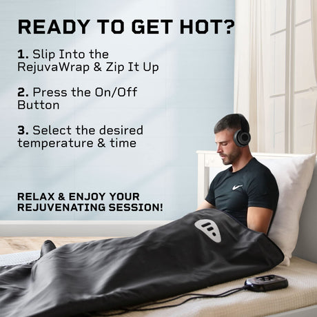 LifePro Rejuvawrap Far Infrared Sauna Blanket - Portable Infrared Sauna for Home Relaxation - Sauna Blanket - Infrared Blanket Sauna with 77–176 °F Temp Range LifePro