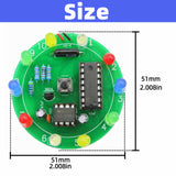 EGSCST 2PCS Soldering Practice Kit CD4017 NE555 DIY Lucky Wheel LED Light Circuit Board Solder Project for Electronics Beginners to Learn and Training EGSCST