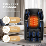 Full Body Massage Chair with Zero Gravity, Massage Chair Recliner with Heating, Airbags, Foot Roller, Touch Screen, Bluetooth Speaker BILITOK