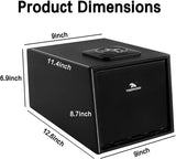 TIGERKING Gun Safes for Pistols, Quick Access Pistol Safe with Four-Keypad and 2 Emergency Keys, Gun Lock Box for Nightstand, Car, Home TIGERKING