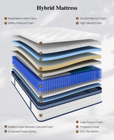 UltraSnooze Twin Mattress, 8 Inch Hybrid Mattress in a Box, Medium Firm, Memory Foam and Individual Pocket Springs for Pressure Relief, CertiPUR-US Certified UltraSnooze