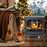 Panana Electric Fireplace Heater Portable Stove Heater Freestanding Fireplace, 5300 BTU, Realistic Flame Effect Panana