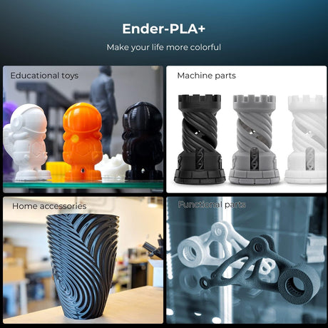 Creality PLA Filament 1.75mm, Upgrade PLA+ Filament Strong Toughness No-Tangling Vacuum Packaging 3D Printing Filament Fit Most FDM 3D Printers, 1kg Spool, Accuracy +/- 0.02mm, Multi-Color Creality