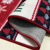 Christmas Area Rugs 4x6 Machine Washable High Traffic Xmas Door Mat Non-Slip Floor Carpet for Living Room Dining Room Bedroom Entryway & Hallway, Snow Print BNUNWISH