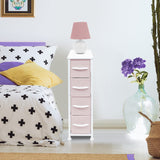 Sorbus Kids Narrow Dresser with 4 Drawers - Vertical Slim Storage Chest of Drawers with Steel Frame, Wood Top & Easy Pull Fabric Bins for Small Spaces, Closets, Bedroom, Bathroom & Laundry Sorbus