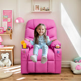 SNUGWAY Marshmallow Larger Kids Reclining Chair Leather Recliner Sofa Children Ages 3-12 SNUGWAY