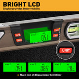 PREXISO Digital Level, 11.5'', Angle Slope with LCD Display, 360° Electronic Bubble Inclinometer, Vertical & Horizontal Spirit Bubble for Construction Carpenter Craftsman Renovation Home Professional Prexiso