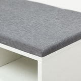 HOOBRO Shoe Storage Bench with Cushion, 39.4" L Entryway Bench with 12 Cubbies, Entryway Hall Tree with Storage, Shoe Cabinet with Coat Rack for Bedroom, Hallway, Holds up to 330 lb, White WT112HX01 HOOBRO