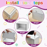 Sintuff Puzzle Holder Rack Wooden Jigsaw Organizer Layered Puzzle Storage Box Shelf Storage Case Holds 12 Puzzles for Craft Collection Lovers Accessories Sintuff