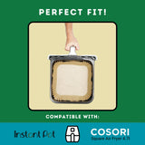 Mindful Design Air Fryer Paper Liners,125Pcs Parchment Paper, Air Fryer Disposable Paper Liner for Microwave, Non-Stick Air Fryer Liners Square Free of Bleach (8IN) Mindful Design