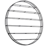 MyGift 12-Bottle Modern Black Metal Round Wall Mounted Wine Rack – 6-Tier Horizontal Storage Shelf for Kitchen, Living Room & Wine Cellar – Space-Saving Wall Decor & Cork Preservation MyGift