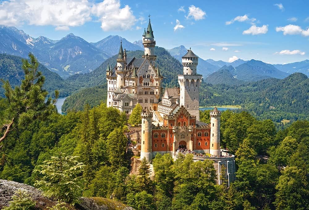 CASTORLAND 500 Piece Jigsaw Puzzle, View of The Neuschwanstein Castle, Bavarian Alps, Germany, Castle Puzzle, Adult Puzzles, Castorland B-53544 Castorland