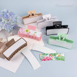 Framendino, 6 Pack Sublimation Hair Claw Clip Blanks Non Slip Hair Clips for DIY Hair Clips Rectangle 6 Colors Framendino