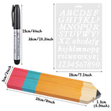 Zonon 8 Pieces Personalized Pencil Name Plate Blank Wooden Desk Sign with Marker Pen and English Letter Template Teacher Appreciation Presents for Classroom School Wood Decor Christmas Party Supplies Zonon