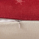 HOMMES Christmas Throw Pillow Covers 18 x 18 Inch Set of 4 Holiday Decorations Winter Decorative Cotton Linen Fabric Pillowcase for Christmas Home Sofa Couch Décor HOMMES