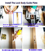 Aluminum Alloy Door Hinge Jig ，Door Hinge Hole Woodworking Hole Opener Slotting Locator ，Hinges for Wood Cabinet Kitchen Door Lock Installation ZMURED