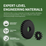 OVERTURE ABS Filament 1.75mm, ABS 1kg Spool (2.2lbs),3D Printer Filament,Dimensional Accuracy +/- 0.02 mm, Fit Most FDM Printer (Black 1-Pack) OVERTURE