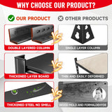 PRESTELION 78" H Storage Shelves Metal Shelving Unit and Storage 6 Tier Utility Rack Shelf Organizer Adjustable Shelves for Garage, Basement, Pantry,Commercial, Warehouse, Industrial, Black PRESTELION