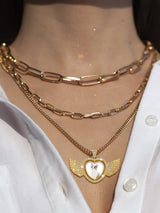 Junkin 24 Pcs Sublimation Rhinestone Trays Pendant Set, Including 6 Double Sided Blank Rhinestone Bezel Trays, 6 Pcs Thick Chains with 12 Sublimation Discs for Making (Gold, White, Rose Gold) Junkin