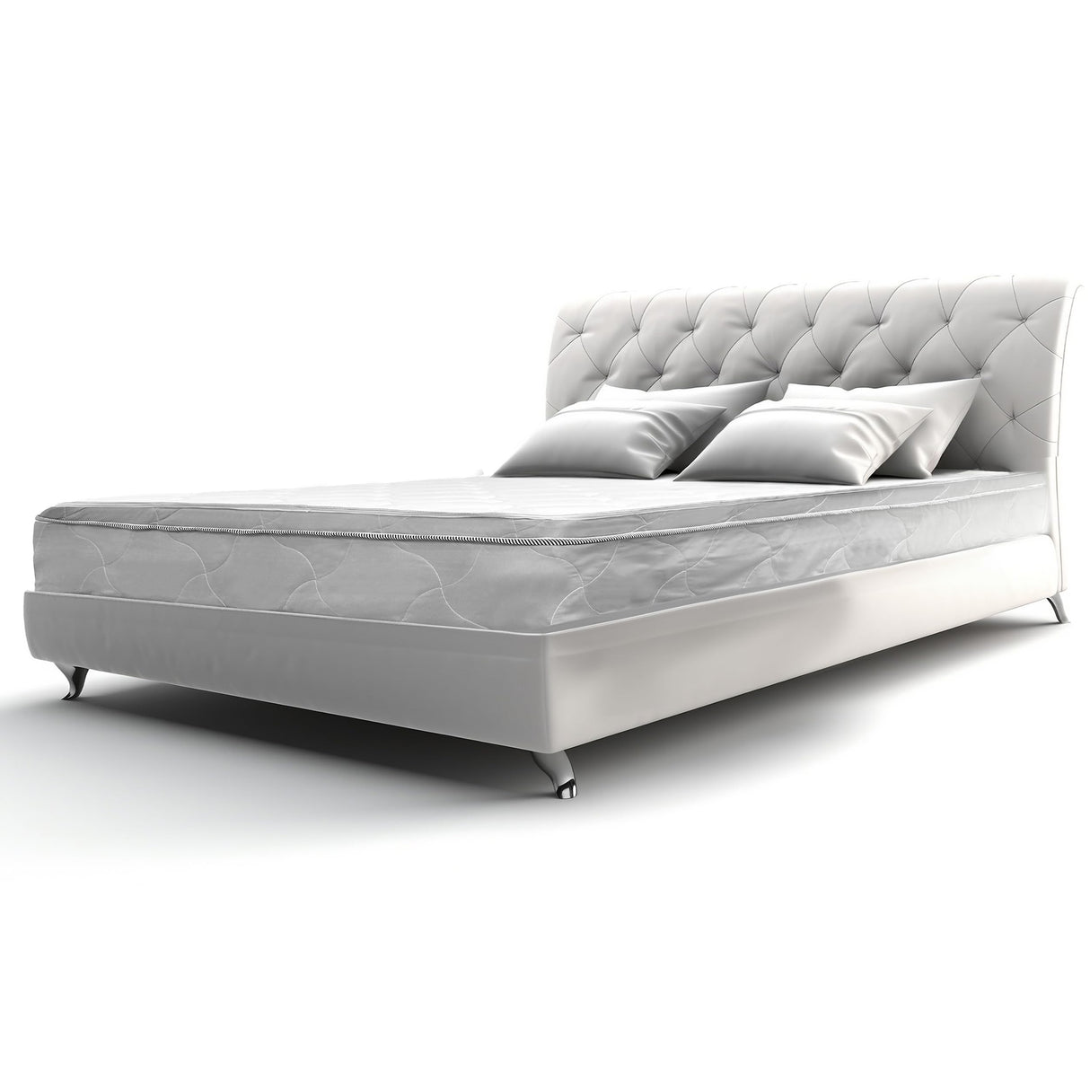 King Size Mattress - 6 Inch Cool Comfort Foam & Spring Hybrid Mattress with Breathable Organic Cotton Cover - Quilted Soft Tight Top - Rolled in a Box - Oliver & Smith OLIVER & SMITH SINCE 1921