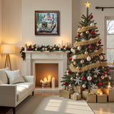 5D Christmas Diamond Art kits for Adults, Snowman Truck Special Shape Diamond Painting for Beginners, DIY Drill Crystal Rhinestone Diamond Dot Gem Art Kits for Adults, Home Wall Decor 11.8X11.8 Inch CHWGLFGG