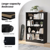 i-VTIES Bookcase Adjustable Storage Shelves,48-Inch Bookshelf,4-Tier Modern Wood Bookcase for Bedroom, Office, Living Room & Library(Black) i-VTIES