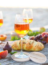 LIFVER Coasters for Coffee Table, Coasters for Drinks Absorbent, Drink Coasters, Housewarming Gift, Home Decor, Set of 6, Farmhouse Coaster Set with Holder, 4 Inches, Sandstone Style LIFVER