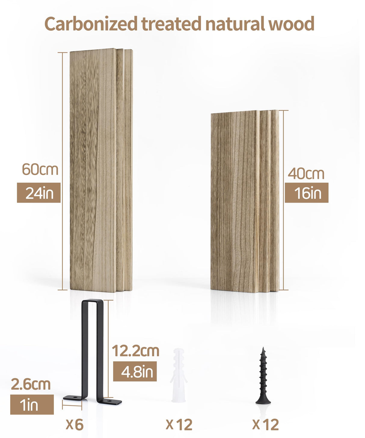 Gronda Floating Shelves Natural Wood Set of 3, 24 Inch Rustic Solid Wood Shelf Wall Mounted Farmhouse Decor Shelves for Bathroom Living Room Bedroom Kitchen Gronda