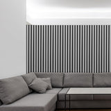 NeatiEase Wood Wall Panels, 9 Feet Acoustic Slat Wall Panels for Interior Wall Decor and Noise Reduction, Decorative Slat Wall Paneling, Gray Oak, 6-Piece NeatiEase