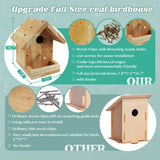 DIY Birdhouse Kit with Paint Set - Kids' Wood Craft Kits - Make a Bird House Kit for Kids - DIY Woodcraft Building Projects for Kids and Adults- STEM Teaching Tools Pontuss