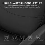 LIKIMIO 62.2" Loveseat Recliner Sofa with Console/Cup Holders, Wall Hugger Faux Leather Chair/RV Double Theater Seats/RV Furniture, Black LIKIMIO