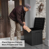 Greesum 31 Gallon Resin Deck Box All Weather Outdoor Storage Boxes for Patio Furniture Set,Outdoor Toys,Garden Tools,Black Greesum