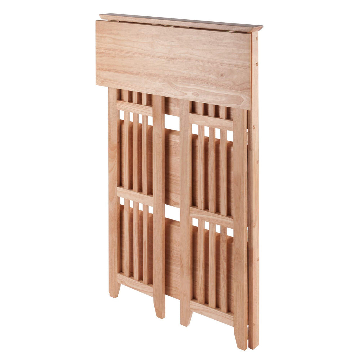 Winsome Wood Mission-Style Natural Beechwood 4-Tier Folding Shelf Winsome