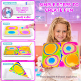 MOMUSE Marbling Paint Art Kit for Kids with Dual Trays, Passed Toxicology, Metallic Gold Water Marble Painting Kit, Creative Art Craft Kits Ideal Toys Gifts for Girls & Boys Ages 6+ MOMUSE