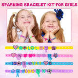 Dupamind Art & Craft Kits for Kids, DIY Friendship Bracelet Making Kit for Girls, Jewelry Making with Charm & Stickers, Birthday Gifts for Ages 8-12, Toys for Ages 5, 6, 7, 8, 9, 10, 11, 12 Years Old Dupamind