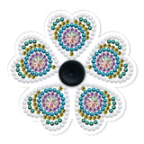 5D DIY Hearts Fidget Spinner Diamond Painting Kit Glow in Dark Crystal Rhinestone Acrylic Decoration Approx 8cm x 8cm Syntego