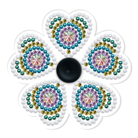 5D DIY Hearts Fidget Spinner Diamond Painting Kit Glow in Dark Crystal Rhinestone Acrylic Decoration Approx 8cm x 8cm Syntego