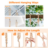 Wooden Tree Swing,Wooden Swing for Adults/Kids with 500lbs Load Capacity Waterproof Wooden Swing Seat Adjustable Hemp Rope Plus Tree Straps 100 inch for Indoor,Backyard,Garden,Playground (Adults) TIMCORR