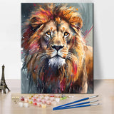 TUMOVO Paint by Numbers Kit for Adults - Lion DIY Adult Paint by Number Kits Animal Acrylic Canvas Painting for Adults Beginners Art Crafts Without Frame, 16x20 Inch TUMOVO