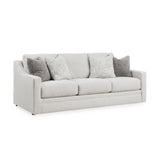 Signature Design by Ashley Maitelynn Contemporary Sofa with Accent Pillows, Reversible Cushions and Sloped Arms, Light Gray Signature Design by Ashley