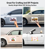 KLSKKJ Blank Car Magnets with 40 mils, 2 Pack 17” x 12” Car Magnets and Decals, Rounded Corners Blank White Car Door Magnet, Magnetic Signs for Vehicles to Advertise Business and Company Logo… KLSKKJ