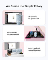 WECREAT Vista 10W Laser Engraving Machine with 9-in 1 Rotary, Smart HD Camera, Compact Diode Desktop Laser Engraver for Beginners DIY Hobbyist Wood Leather Glass Metal Jewelry Gifts Making WECREAT