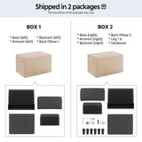 Yaheetech 67" W Fabric Sofa Couch 2 Seater Loveseat Sofa with USB Charging Ports Upholstered Sofa Living Room Office Bedroom, Dark Gray Yaheetech