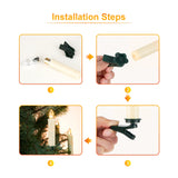 Daord 30 PCS Flameless LED Taper Candles Battery Operated Christmas Tree Candle Lights Electric Fake Candles with Remote Timer Perfect for Holiday Home Garden Wedding Parties Decor (30 PCS,Ivory) Daord