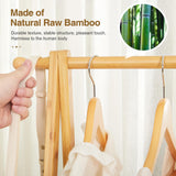 Cozivolife Bamboo Clothes Rack with Storage Box, Garment Rack Clothing Racks for Hanging Clothes, Foldable Wardrobe Storage Rack for Entryway and Bed Room (Natural) Cozivolife