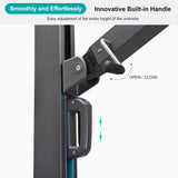 PURPLE LEAF 11' X 15' Rectangle Patio Umbrella Large Outdoor Aluminum Umbrella Offset Umbrella with 360-degree Rotation Cantilever Umbrella for Garden Deck Backyard Pool Turquiose Blue PURPLE LEAF