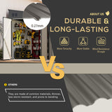 AECOJOY Shed Lean to Storage Shed, Large Outdoor 8' x 10' Metal Wall Side Bike Shed & Outdoor Storage, Garden Storage Cabinet for Backayrd, Patio and Outdoor Use in Grey AECOJOY